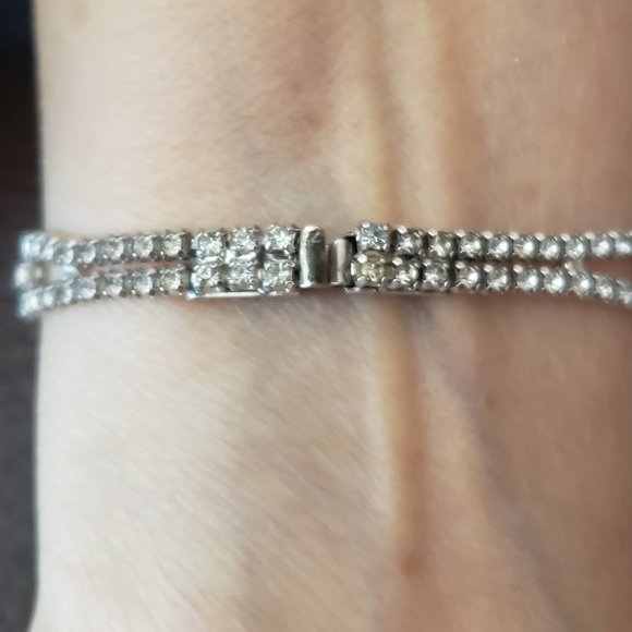 Vintage CZ Diamond Tennis Bracelet - Picture 2 of 5